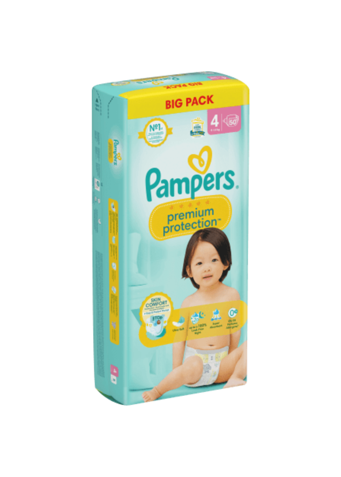 Windeln Premium Protection Gr.4 Maxi (9-14kg), Big Pack, 50 St