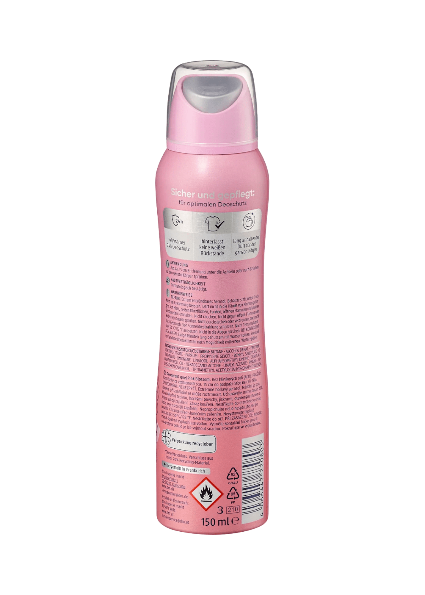 Deodorant sprayparfum Roze Bloesem, 150 ml