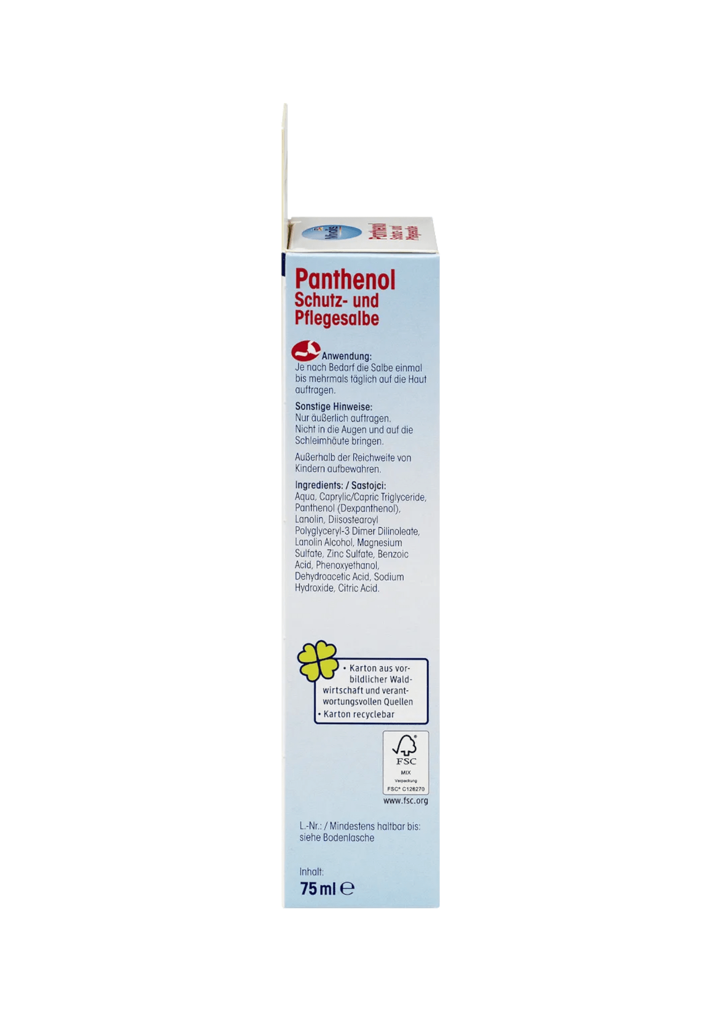 Panthenol Salbe, 75 ml