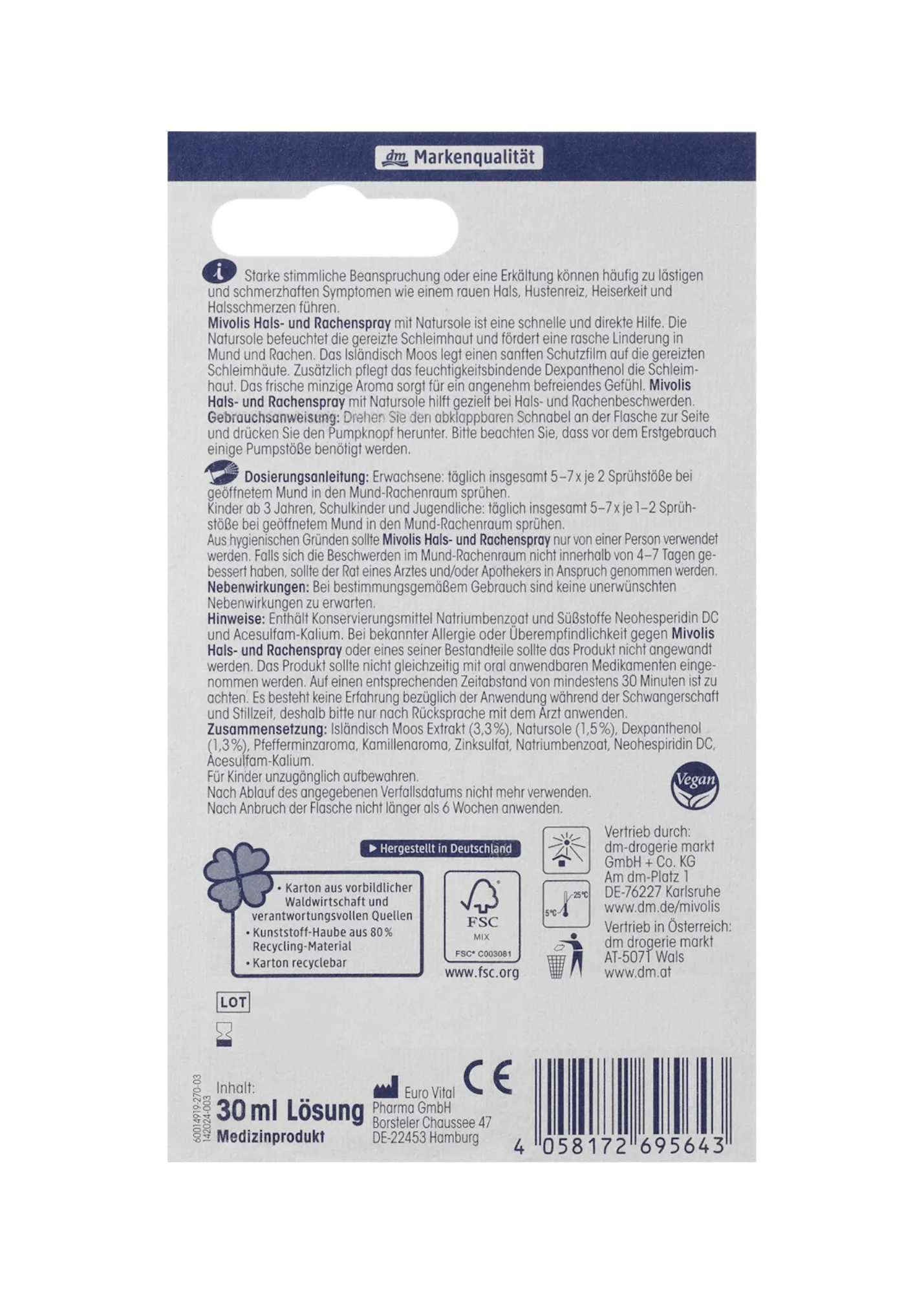 Hals- und Rachenspray, 30 ml