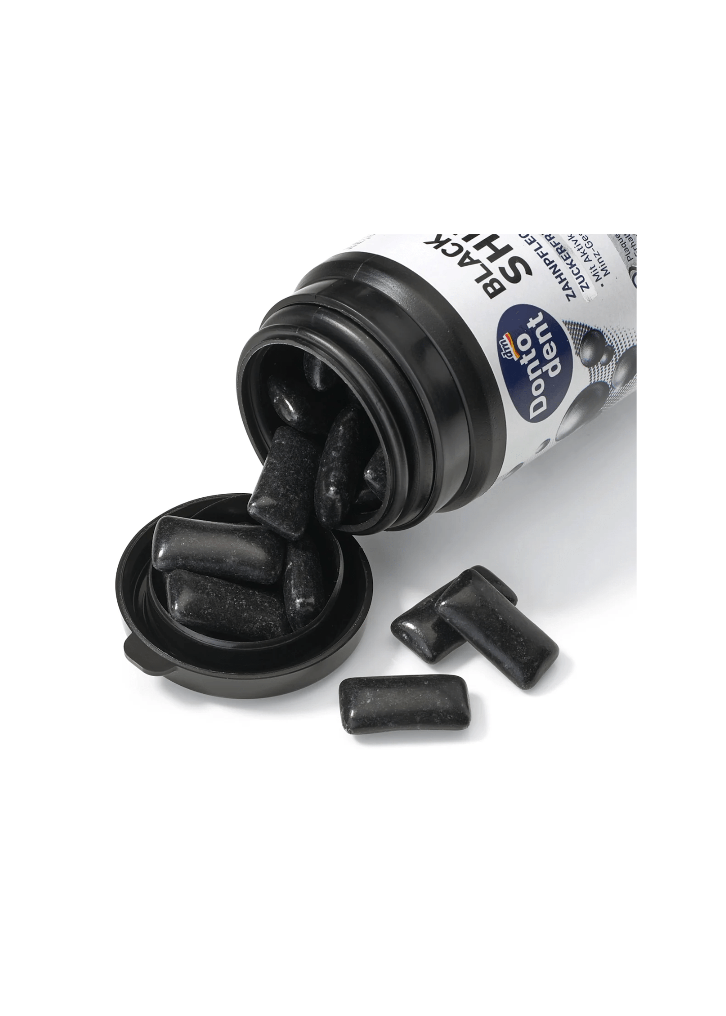 Kauwgom, Black Shine met actieve kool, 50 stuks