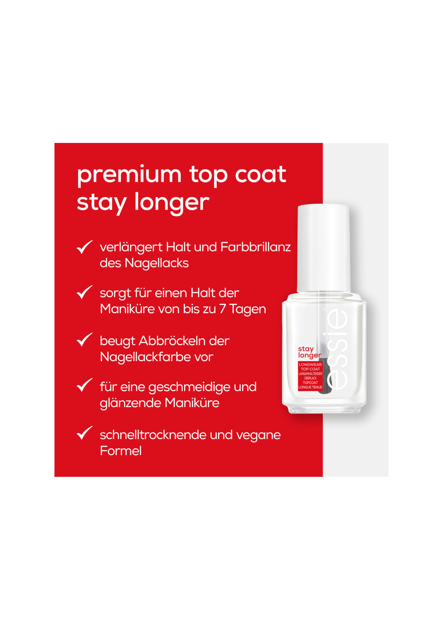 Topcoat Stay Longer Premium Longwear, 13,5 ml