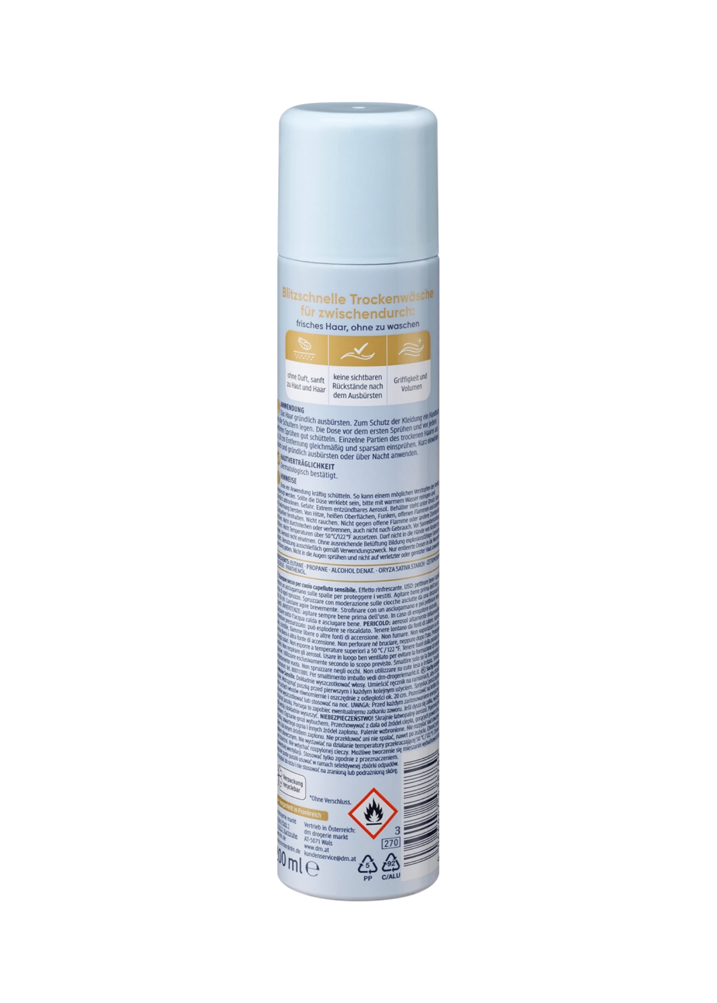 Shampoing sec cuir chevelu sensible, 200 ml
