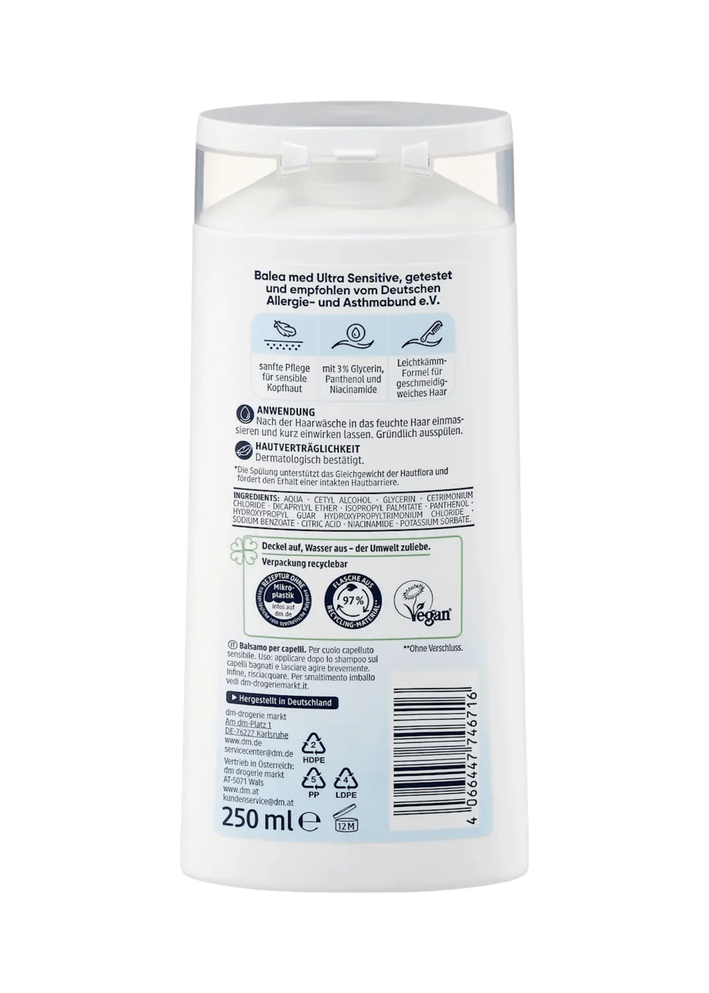 Conditioner Ultra Sensitive, 250 ml