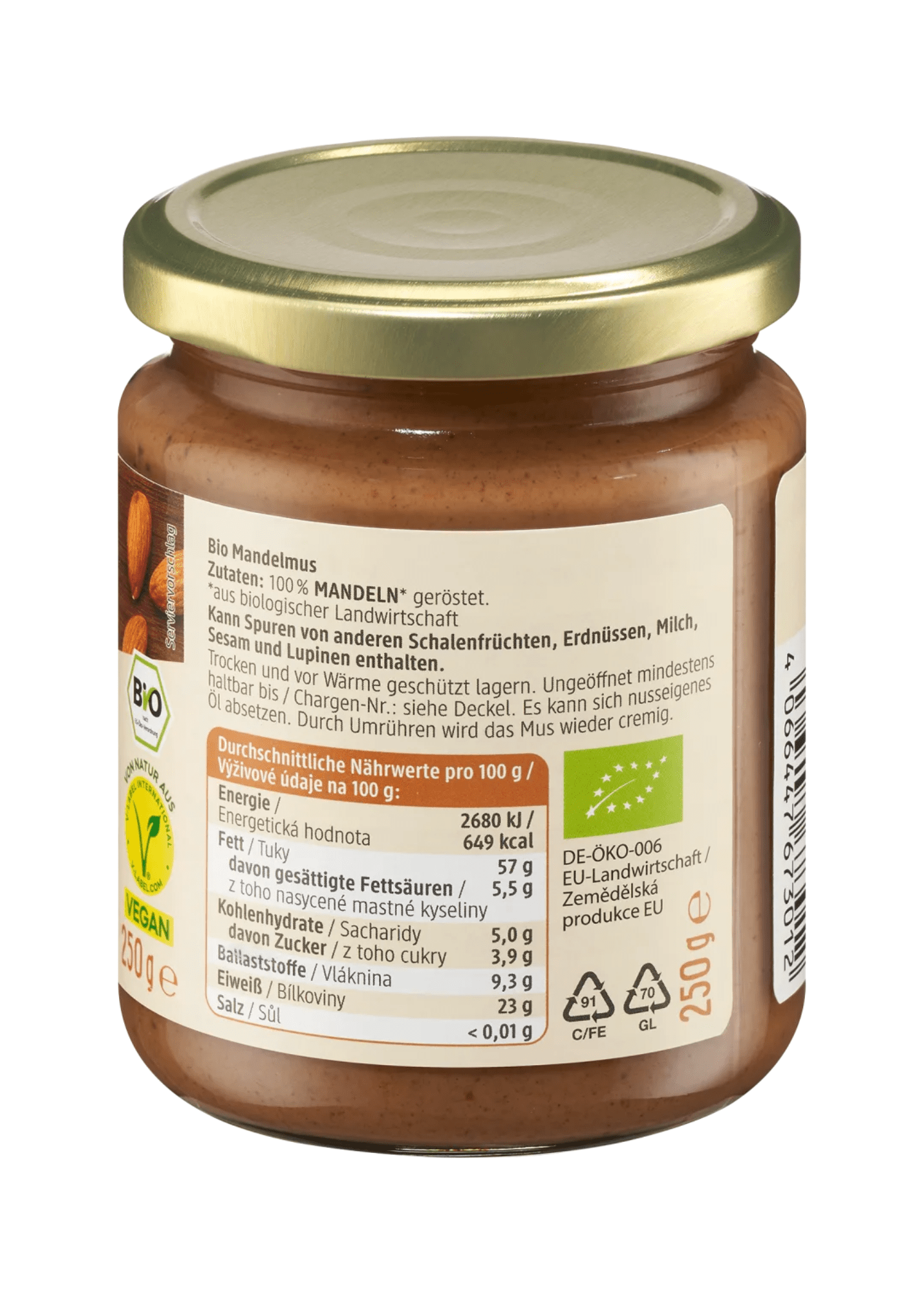 Mandelmus, braun, 250 g