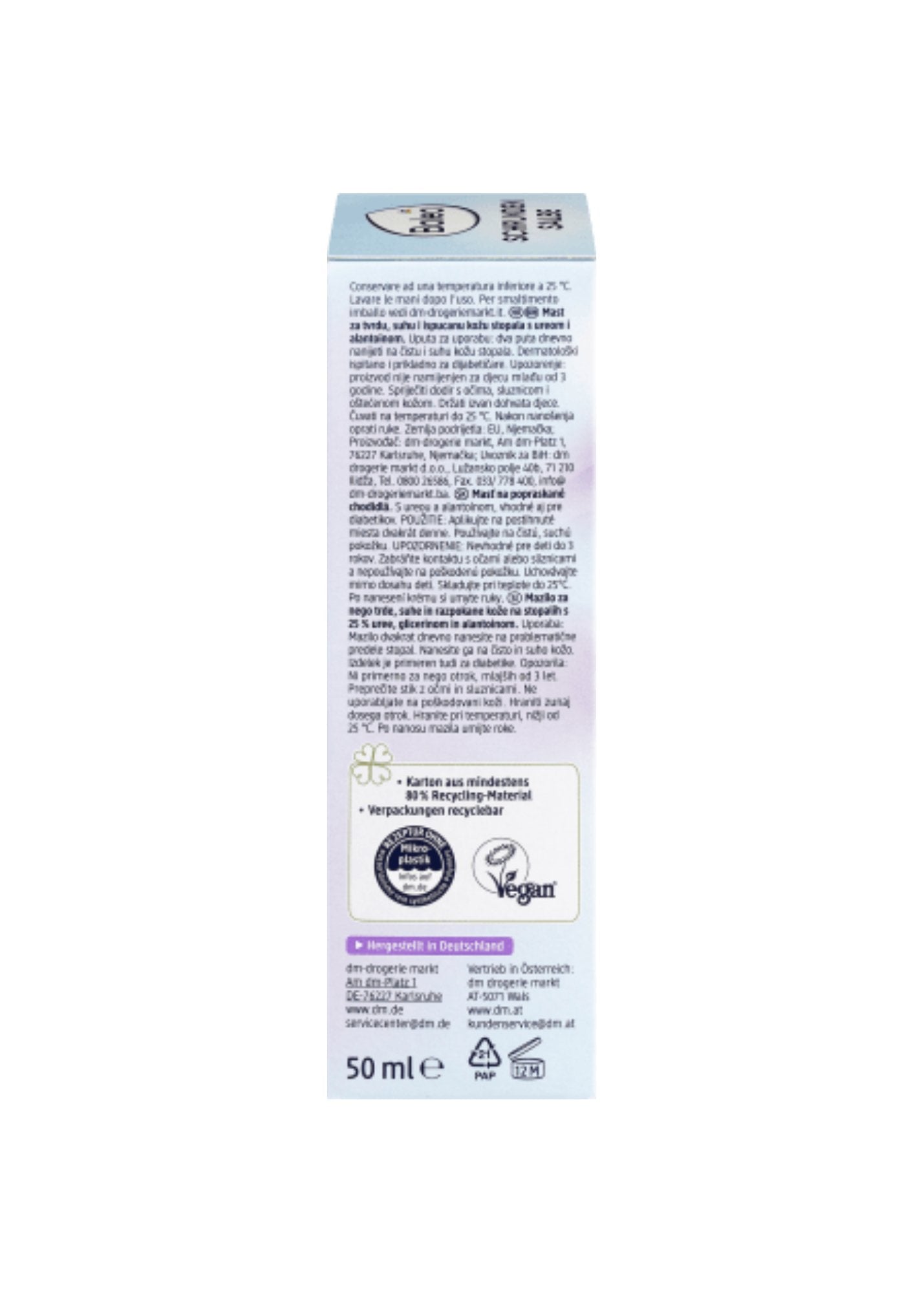 Voetcrème gebarsten zalf ureum, 50 ml