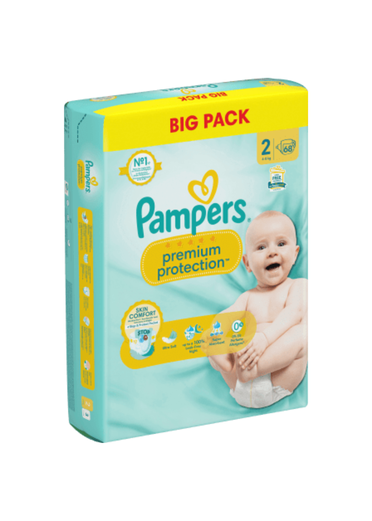 Windeln Premium Protection Gr.2 Mini, New Baby (4-8kg), Big Pack, 68 St