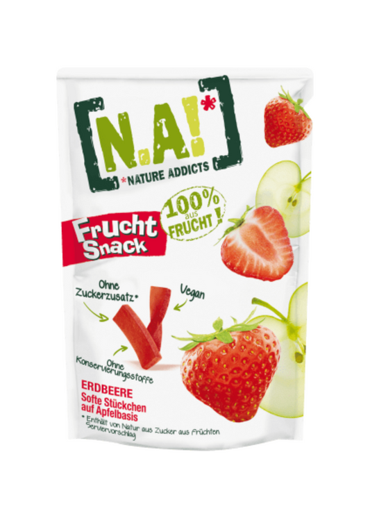 Trockenfrüchte, Fruchtsnack Erdbeere, Softe Stückchen auf Apfelbasis, 35 g